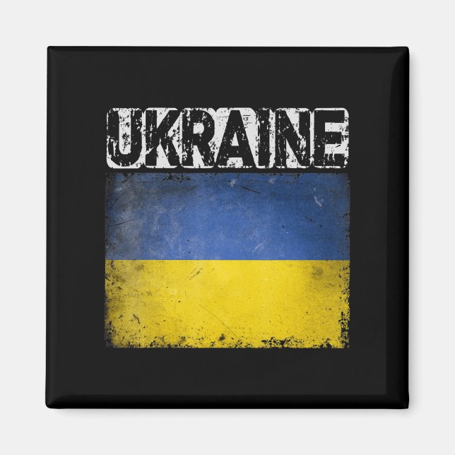 Imán El regalo del orgullo de la bandera ucraniana (Frente)