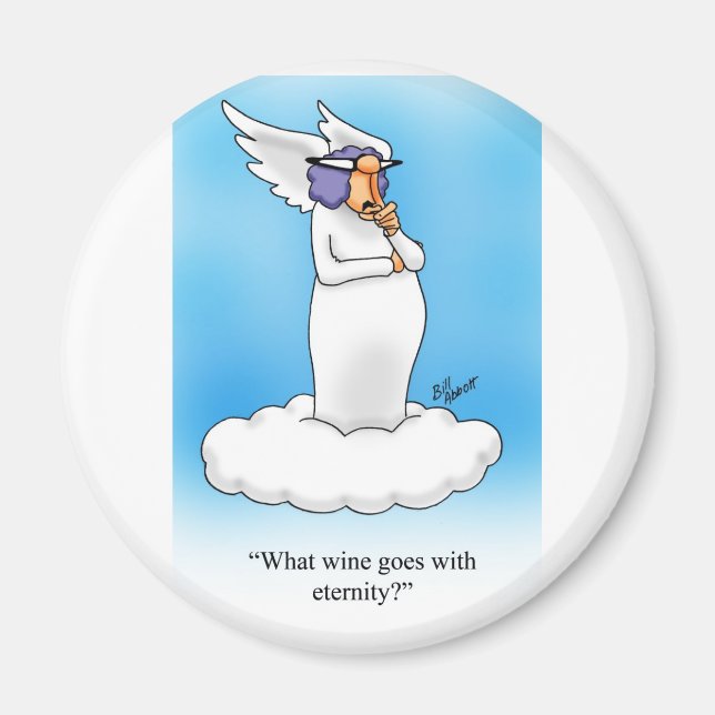 Imán ¡El regalo del Personalizado del vino Ángel del Hu (Frente)