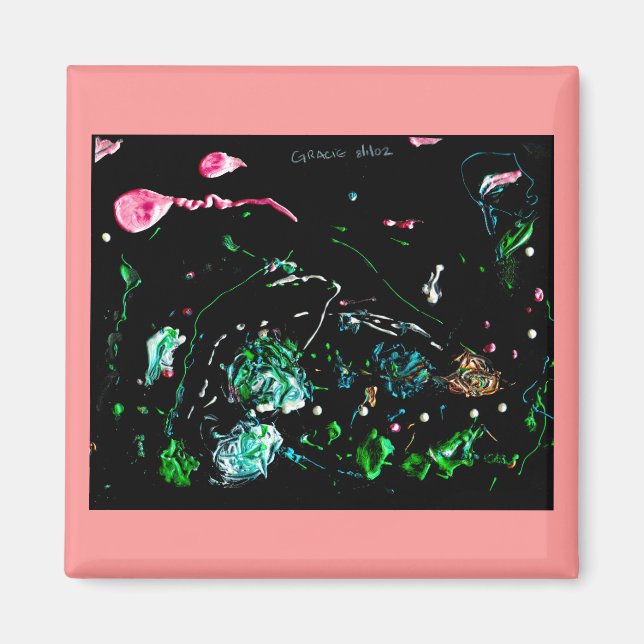 Imán El resumen de Abby del maget de pintura de puff (Frente)