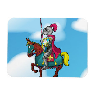 Imán El rey Arturo caballero medievil y caballo
