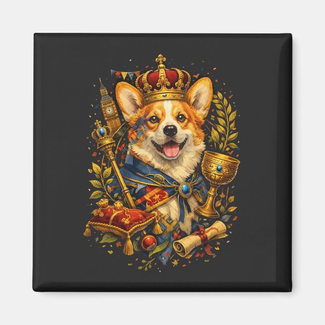 Imán El Rey Corgi (Frente)