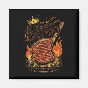 Imán El Rey De La Carne Asada Bbq Maestro De Cocina Rey