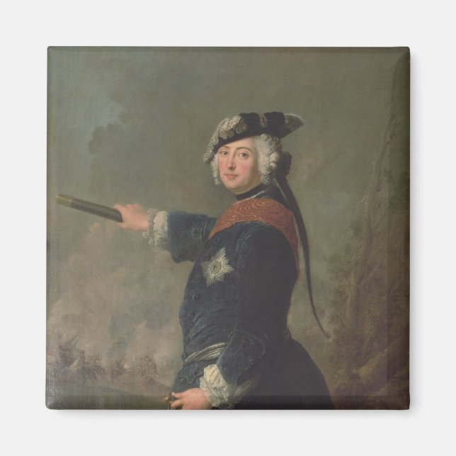 Imán El Rey Federico II el Grande de Prusia 1746 (Frente)