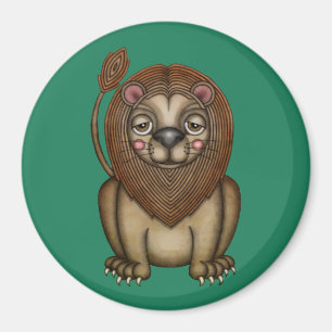 Imán El Rey lindo del león de las bestias