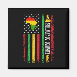 Imán El Rey Negro Melanin Bandera Africano-Estadouniden