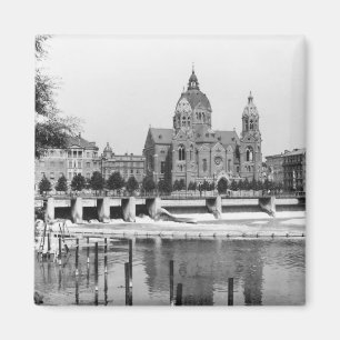 Imán El río Isar en Munich, c.1910