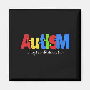 Imán El rompecabezas del autismo acepta entender el amo