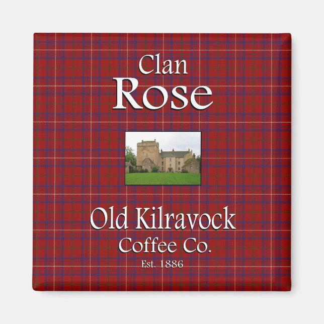 Imán El Rosa Clan Old Kilravock Coffee Co. (Frente)