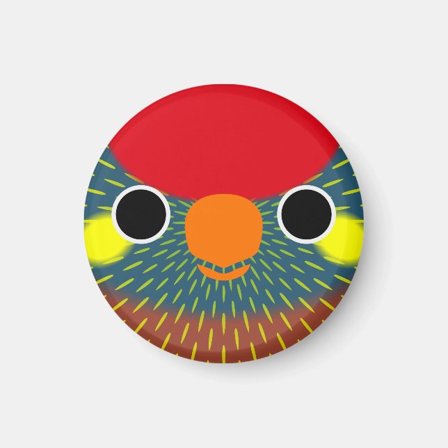 Imán El rostro de un Lorikeet variado (Frente)