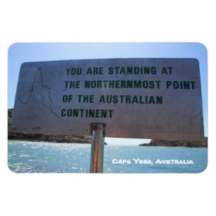 Imán El Rótulo de la extremidad, cabo York Australia -