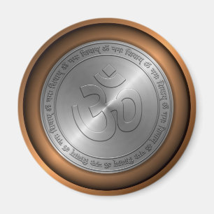 Imán El Rótulo de OM grabó en relieve en moneda