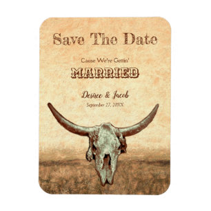 Imán El rústico País Occidental Beige Salva La Fecha