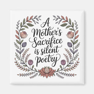 Imán El sacrificio de una madre es poesía silenciosa
