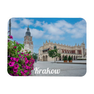 Imán El salón de ropa en la plaza principal de Cracovia