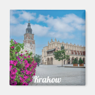 Imán El salón de ropa en la plaza principal de Cracovia