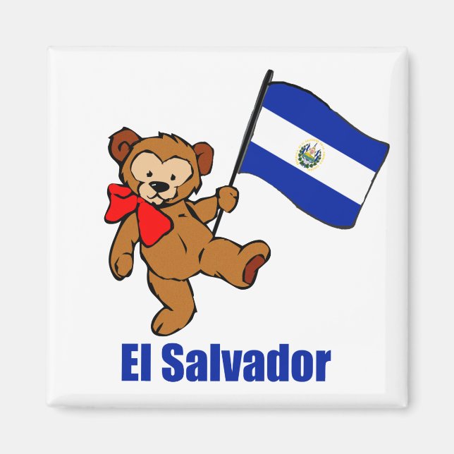 Imán El Salvador Teddy Bear (Frente)