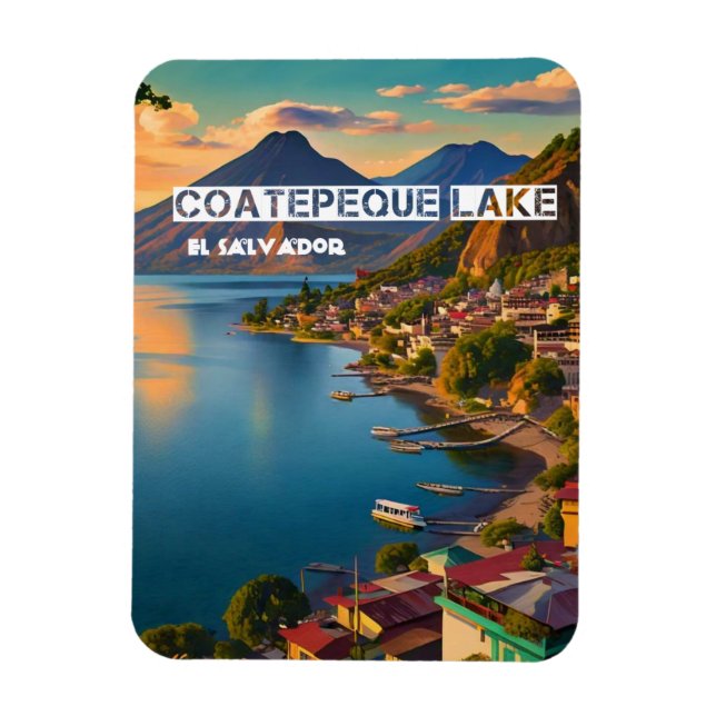Imán El Salvador Viaje Retro (Vertical)
