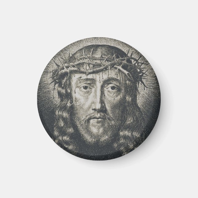 Imán El Santo Rostro coronado de espinas (Frente)