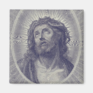 Imán El Santo Rostro De Jesús Con Corona De Espinas Art