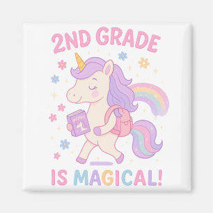 Imán El segundo grado es mágico Unicornio de vuelta a l