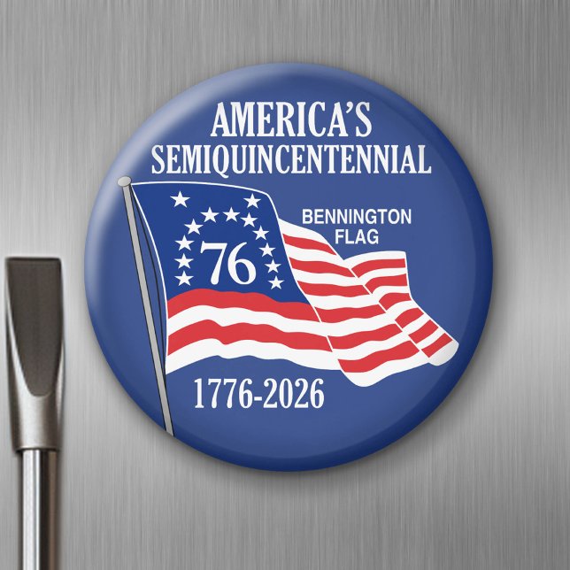 Imán El Semiquincentenario de Estados Unidos 1776-2026  (USA 250 - Celebrate America - American Revolution 250 Magnet)