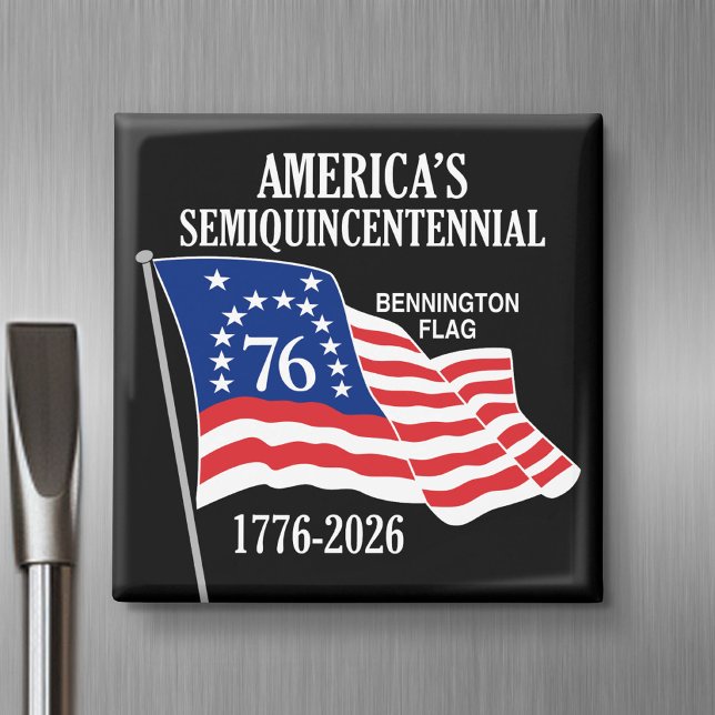 Imán El Semiquincentenario de Estados Unidos 1776-2026  (USA 250 - Celebrate America - American Revolution 250 Magnet)