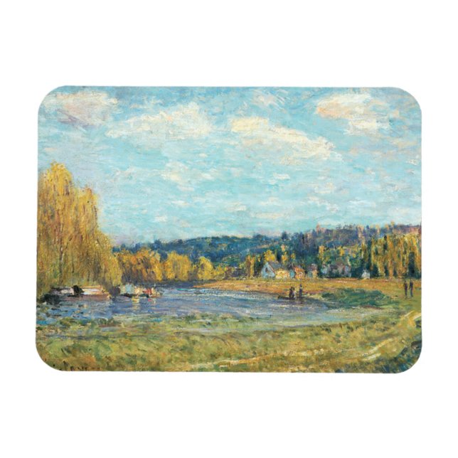 Imán El Sena en Saint-Cloud Alfred Sisley (Horizontal)
