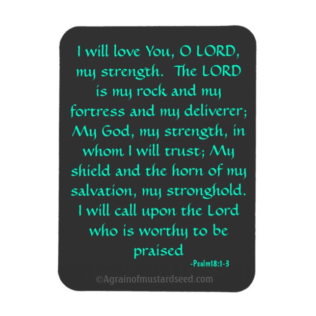 Imán El Señor es mi cita de la Biblia de Rock (Vertical)