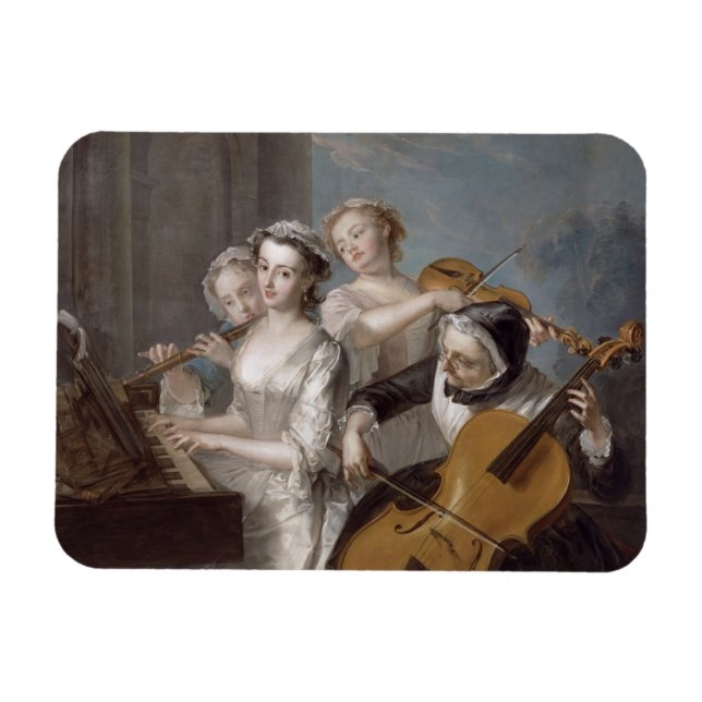 Imán El sentido de la audición, c.1744-7 (aceite sobre  (Horizontal)