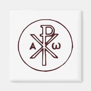 Imán El símbolo Christograma Chi-Rho 