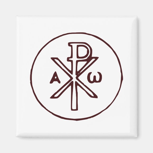 Imán El símbolo Christograma Chi-Rho  (Frente)