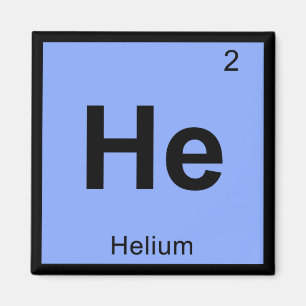 Imán Él - Símbolo de la tabla periódica de química del 