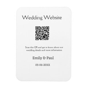 Imán El sitio web de la boda detalles escanear QR agreg