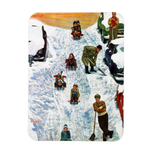 Imán El Sledding y excavación