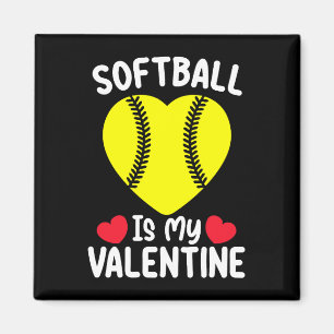 Imán El Softball Es Mi Deporte De San Valentín