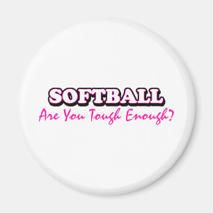Imán El softball es usted bastante duro