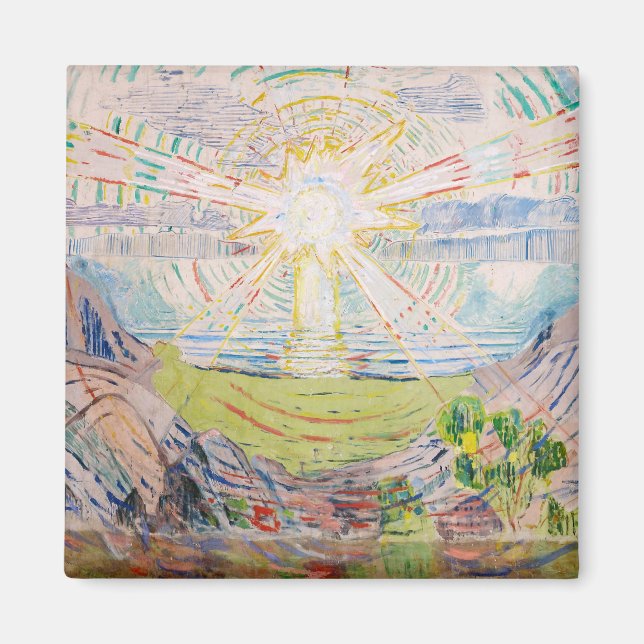 Imán El sol de Edvard Munch (Frente)