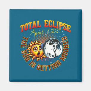 Imán El Sol Está Siendo Lunado Eclipse Total Solar