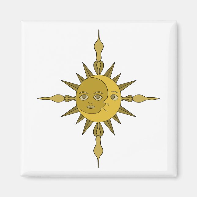 Imán El sol y la luna (Frente)