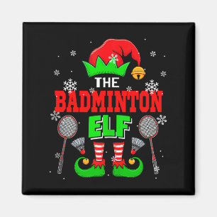 Imán El sombrero de duende de Navidad de bádminton Scut