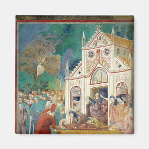 Imán El St. Clare abraza al cuerpo de St Francis