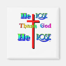 Él Subió Gracias A Dios Él Rosa Refrigerator Magne