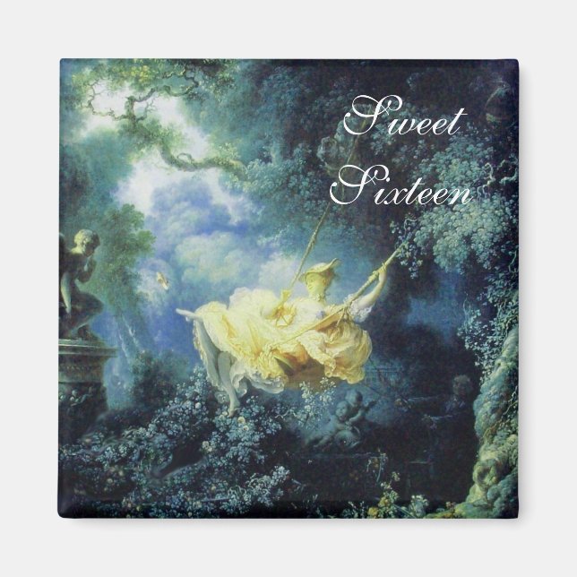 Imán EL SUELO, DIECISÉIS DULCES FIESTA azul verde amari (Frente)