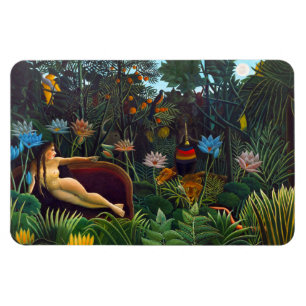 Imán El sueño (1910) del pintor francés Henri Rousseau.