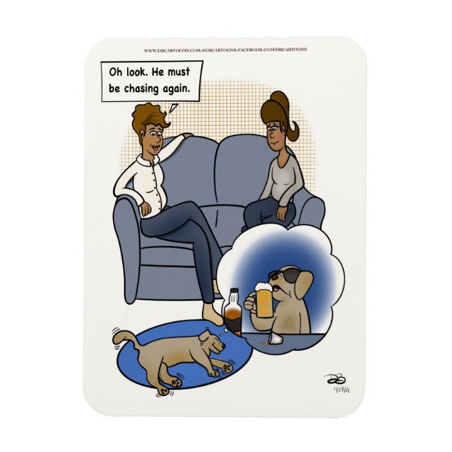 Imán El sueño de perseguir perros (Vertical)