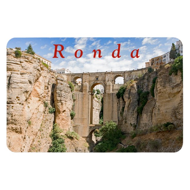 Imán El Tajo de Ronda con el Puente Nuevo. (Horizontal)