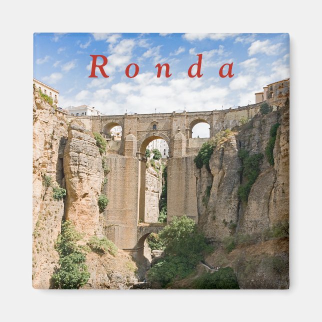 Imán El Tajo de Ronda con el Puente Nuevo. (Frente)