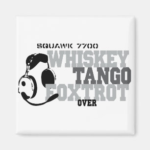 Imán El tango del whisky Foxtrot - humor de la aviació