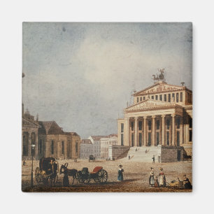 Imán El teatro real y la nueva iglesia, 1833