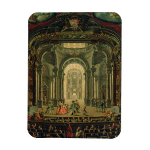 Imán El Teatro Reale en Turín (aceite en lona)